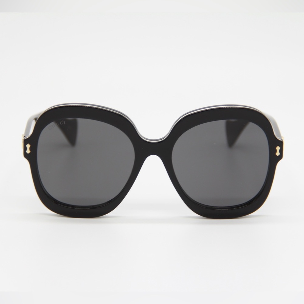 NEW GUCCI GG1240S 001 BLACK WOMEN OVERSIZED SUNGLASSES GUCCI - Picture 2 of 15